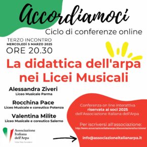 CONFERENZA SULL’ARPA NEI LICEI MUSICALI